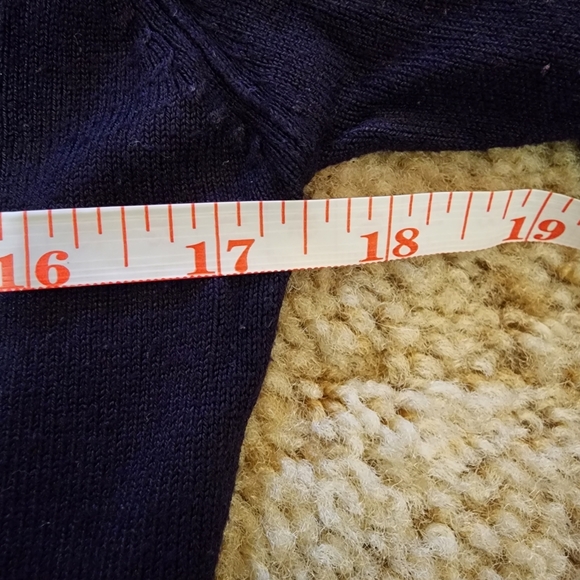 Zara Navy Blue V-neck Viscose Blend - Picture 7 of 7